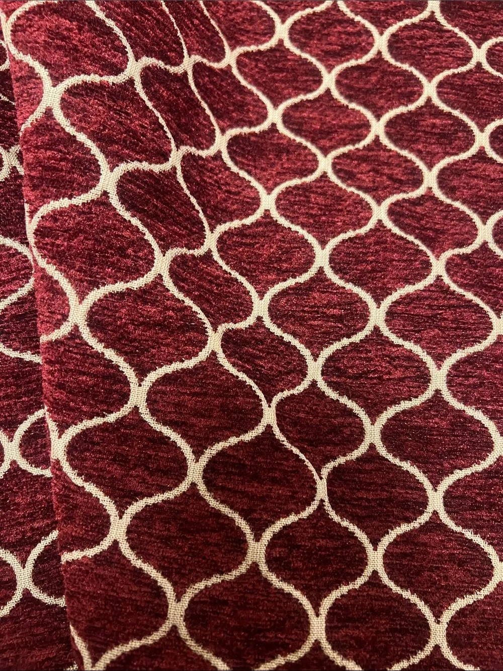 3 Continuous Yds Crimson / Brick / Upholstery Fabric, 57” Wide Home Dec Fabric